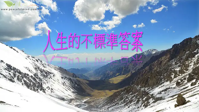 人生的不標準答案